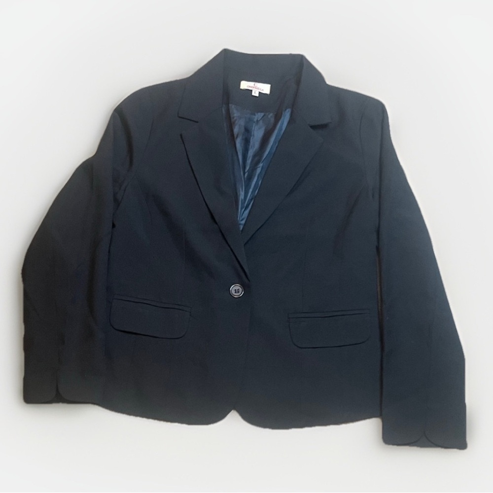 Elegant Black Lightweight Blazer sz L